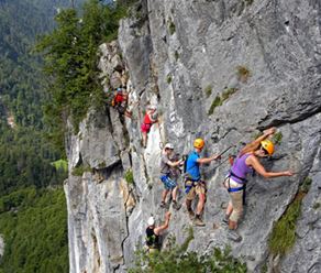 Rock climbing in Tarentaise valley