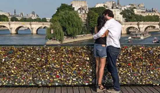 The famous love lock bridge